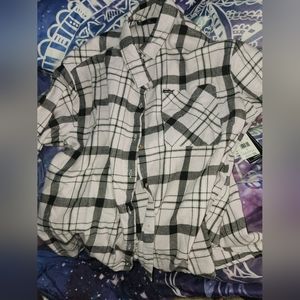 NWT volcom plaid button up long-sleeve shirt